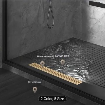 HOMZ GOLD 40CM SHOWER TRAP SUS304 STAINLESS STEEL
