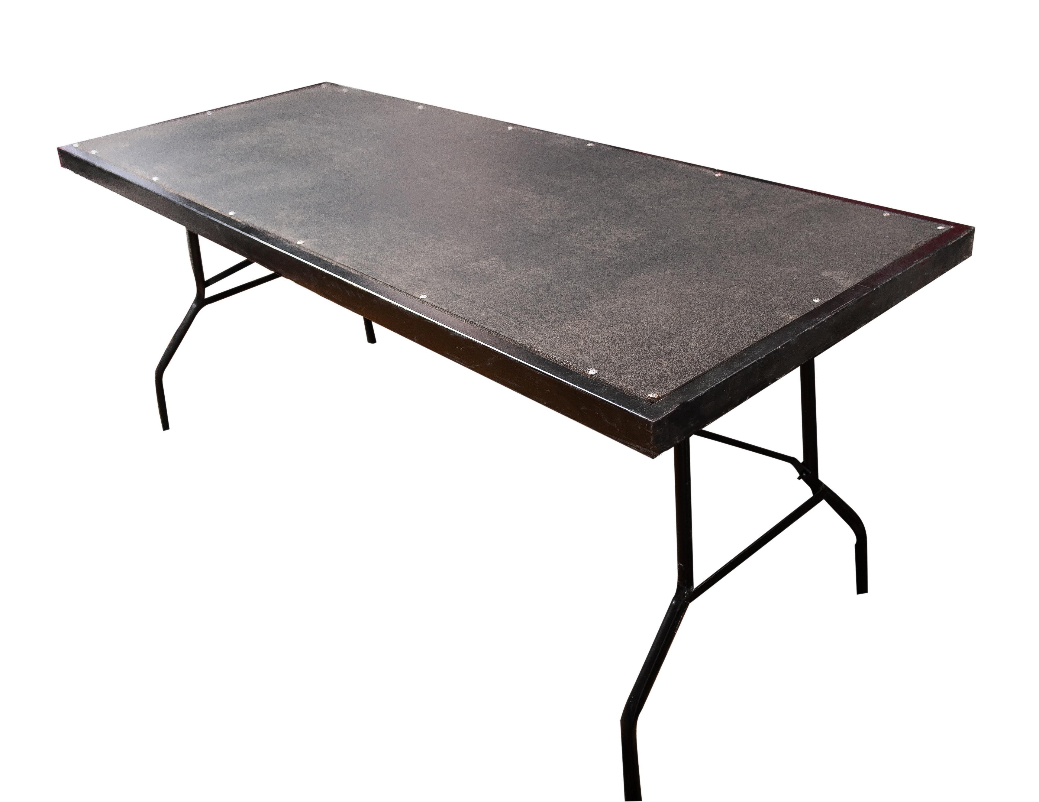 Black Metal Fold Table