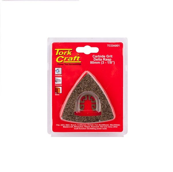 Tork Craft - Quick Change Carbide Grit Delta Rasp 80mm(3-1/8") - 3 Pack
