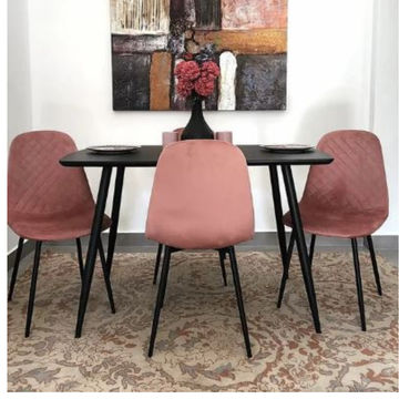 Remus 5 Piece Dining Set Pink