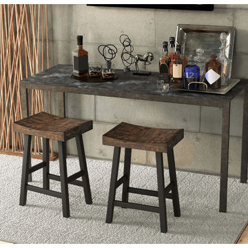 GreenLine Interiors Black and Borwn Bar Chair