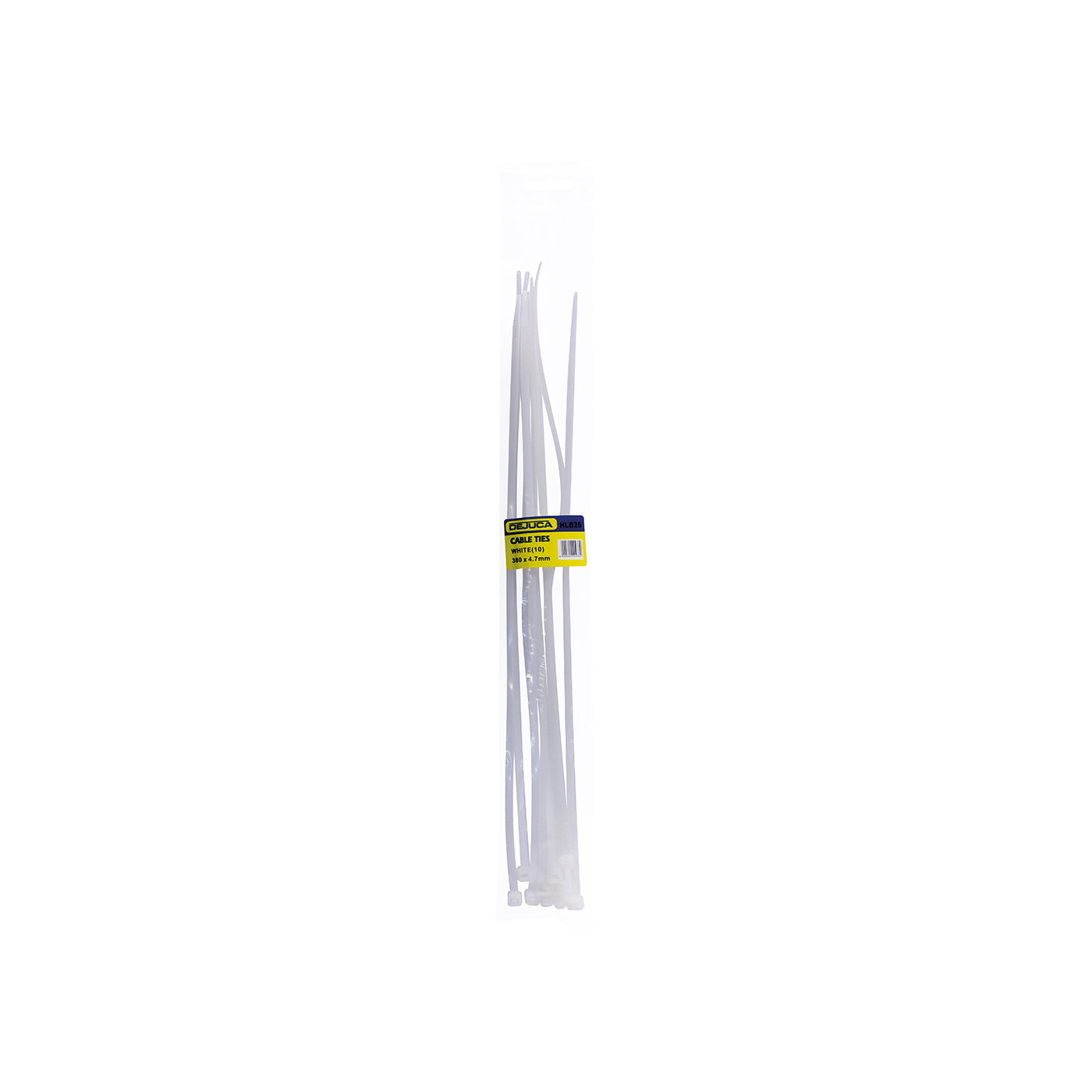 Dejuca - Cable Ties - Natural - 380mm X 4.7mm - 10/pkt - 10 Pack