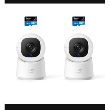 Eufy Security C220 Indoor Wi-Fi Security Camera with MicroSD -Set of 2