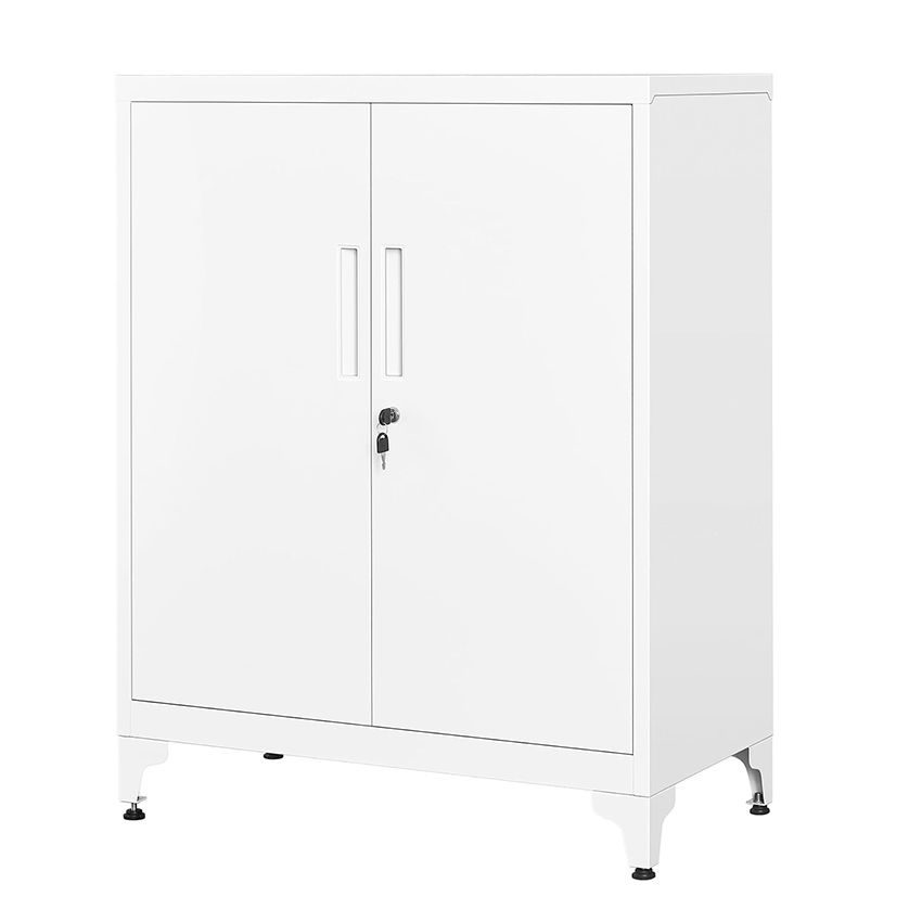 STEEL FILING CABINET WITH 2 LOCKABLE DOORS