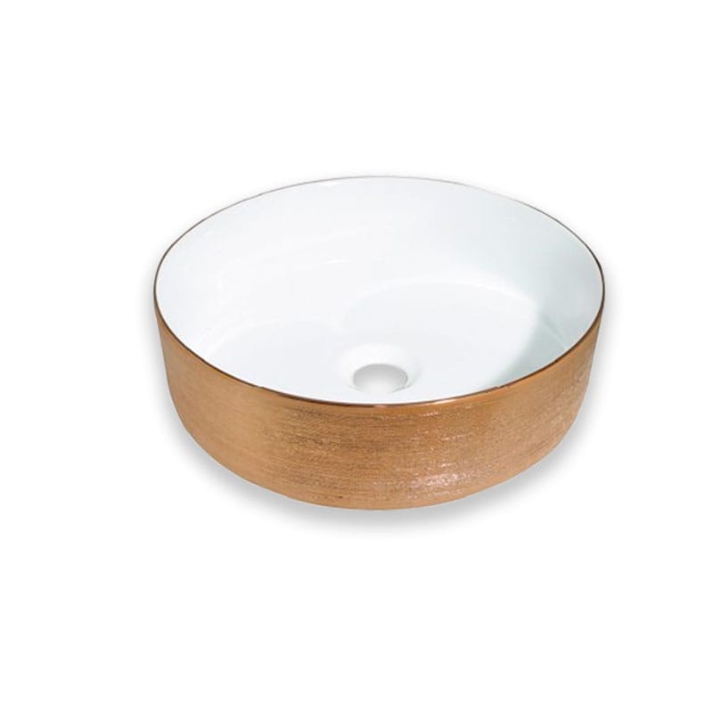 HOMZ WIRE GOLD ROUND COUNTERTOP BASIN 36CM