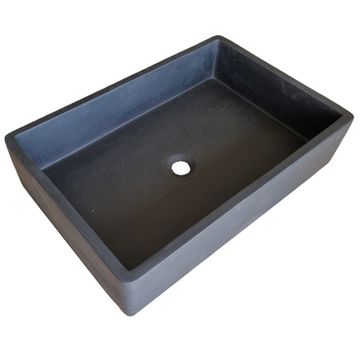 Large Black Concrete Sink for Kitchen or Bathroom 605 x 410 x 130mm