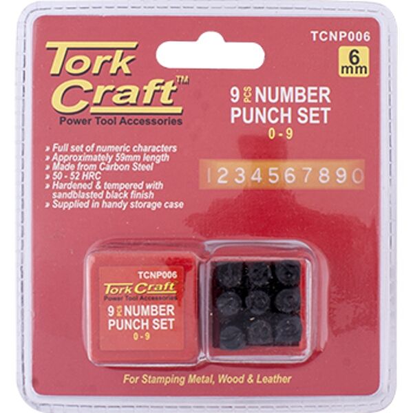 Number Punch Set 6Mm (0-9Mm) Black Finish