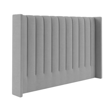 Myra Stripped Wing Headboard Double Grey