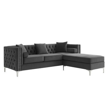 Oxford Corner Reversible Sectional Couch -Grey