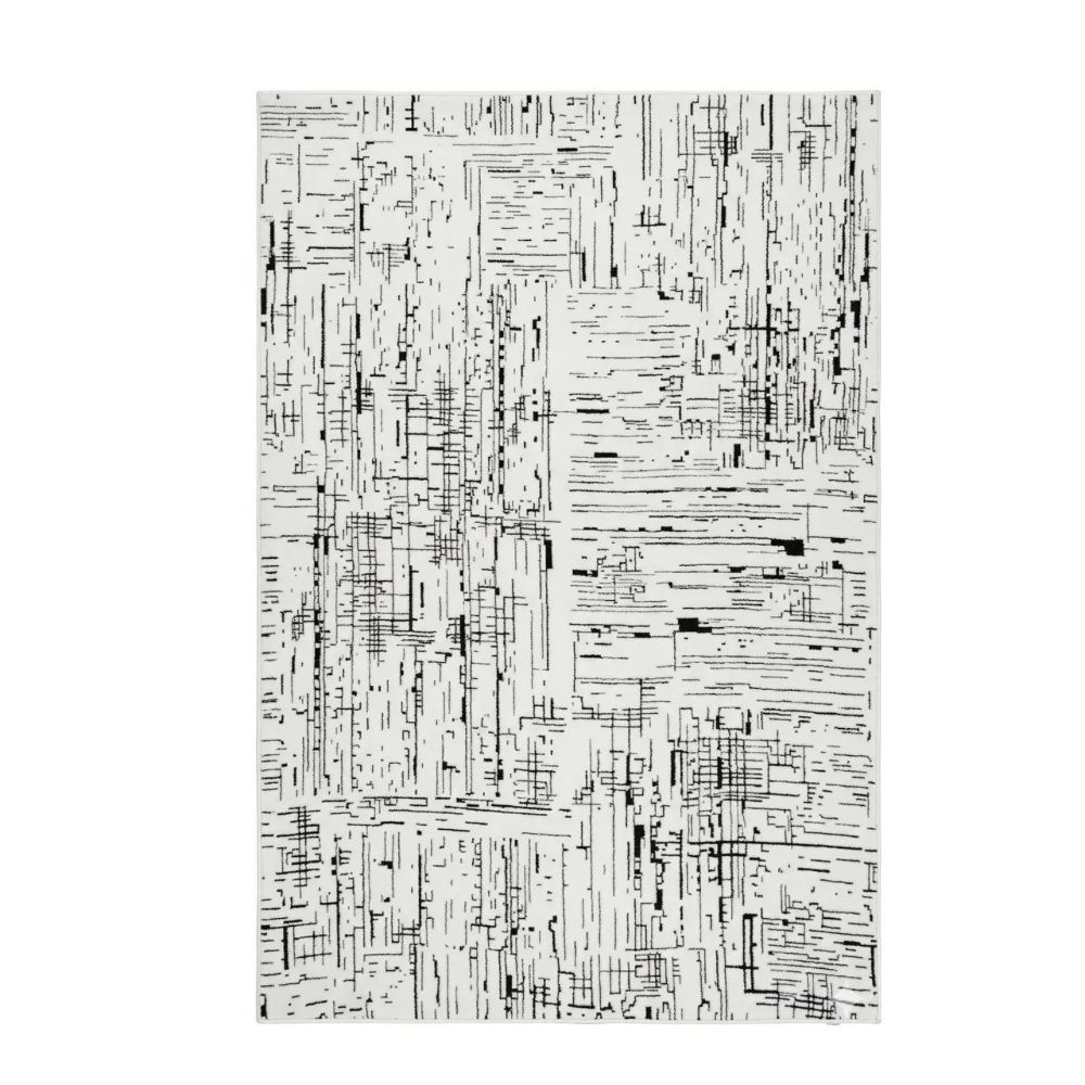 Abstract Grey Shaved Carpet 160 220 cm – Modern Textured Area Rug for Living Room, Bedroom & Office