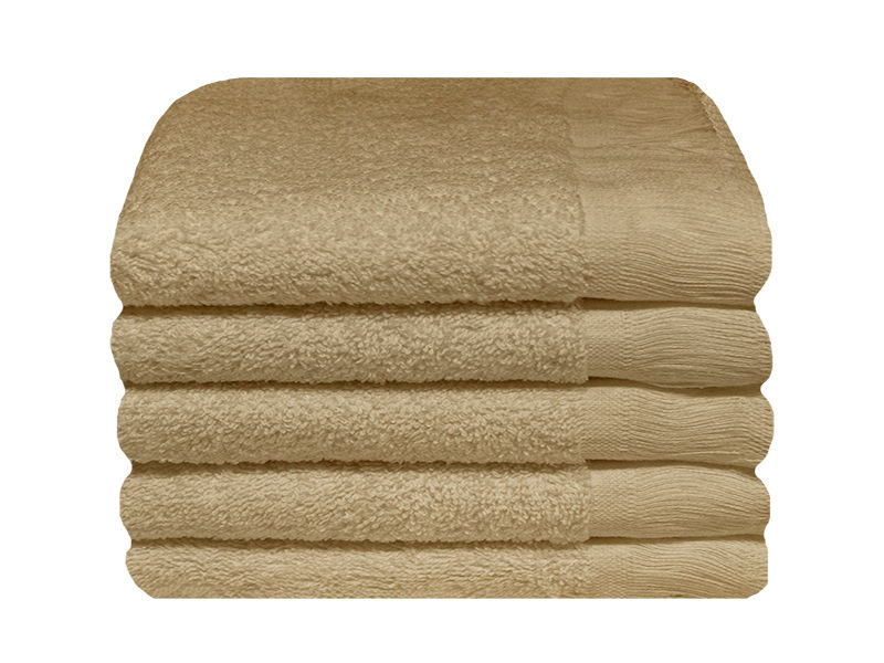 Plush 380 GSM 30x50cms Terry Fringe Guest Towel - Pebble (05 Piece Pack)