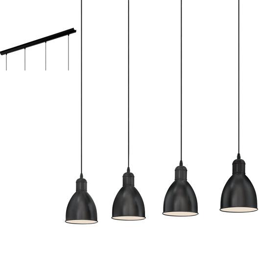 Priddy 4 Lt Pendant 975mm Black