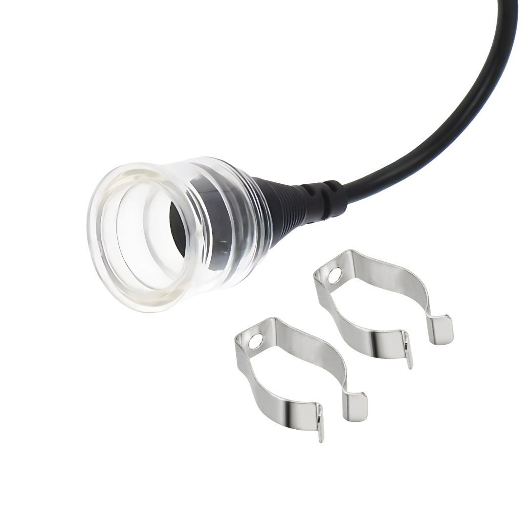 Waterproof T8 Bulb Socket Power Cable With U-Clip Holders – 3m Cable