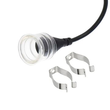 Waterproof T8 Bulb Socket Power Cable With U-Clip Holders – 3m Cable