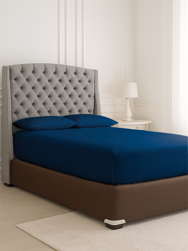 Simply Sleep - Everyday Collection Fitted Sheet - 90GSM- Pageant Blue- Three Quarter XL 30(pc)