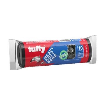 Refuse Bag Tuffy Black H/Duty 10 Piece 30Mic - 4 Pack