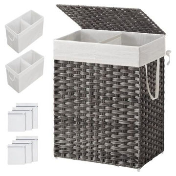 90L Laundry Hamper with Lid – Large Clothes Basket for Home Storage