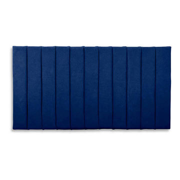 Tracy Panel Velvet Headboard - Dark Blue - Three Quarter