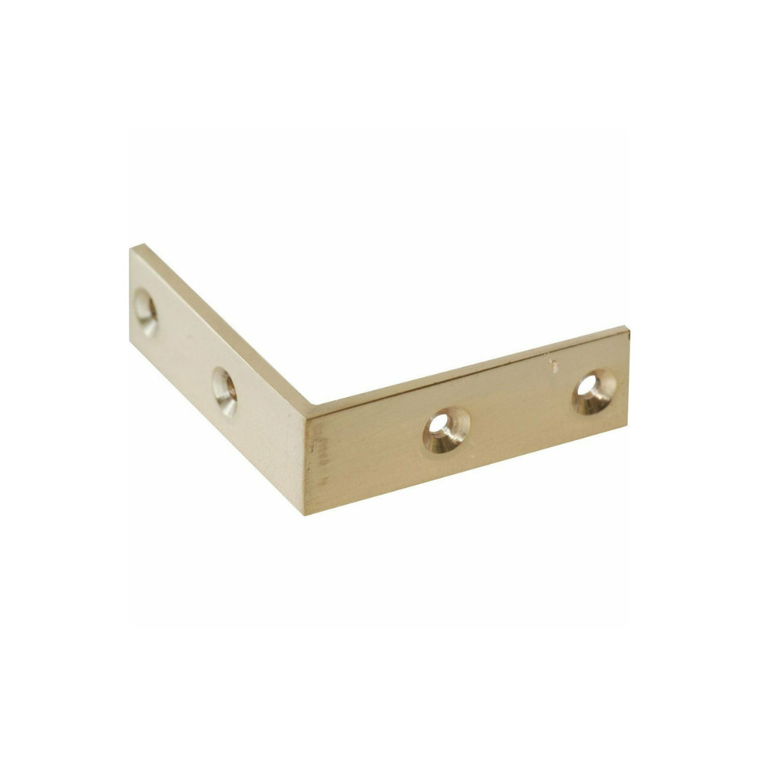 Solid brass chest corner strap