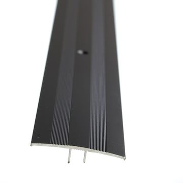 Aluminium T-Piece Door Strip Black Drilled 2500 x 44 Aluminium Door Strip