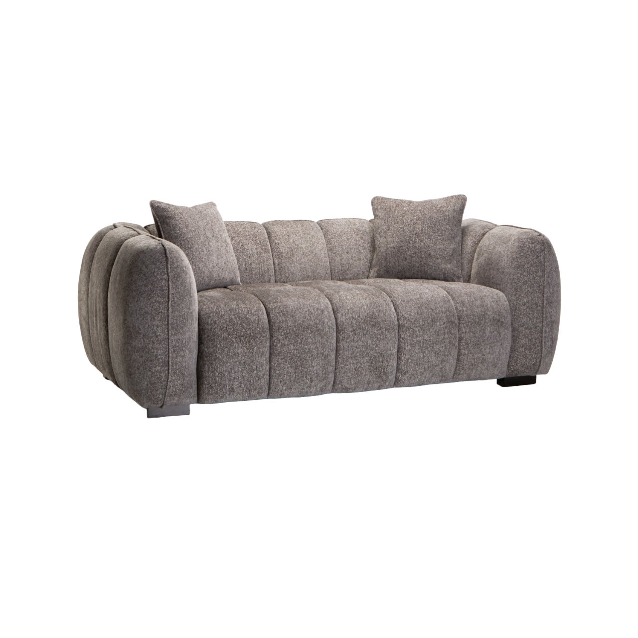 Vividitto - Jacottet Fabric 2 Seater Couch - Grey