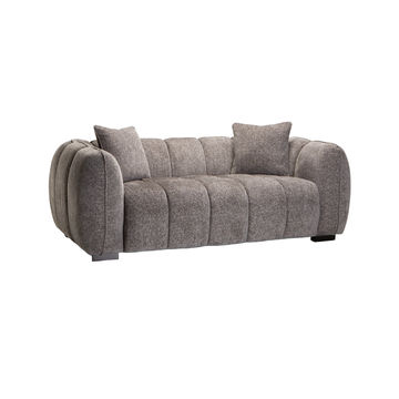 Vividitto - Jacottet Fabric 2 Seater Couch - Grey