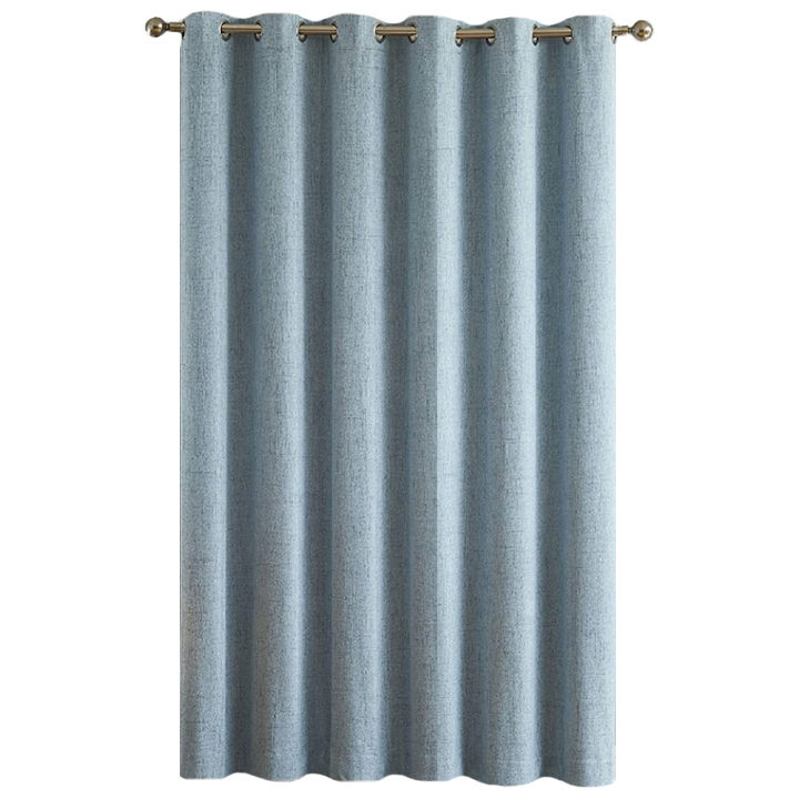 Matoc Readymade Curtain -100% Blackout -Sky Blue -Eyelet -500cm W x 221cm H