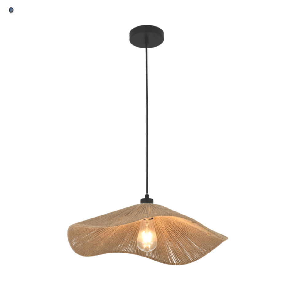Metal and Nylon Rope Pendant