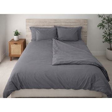 Rey's Fine Linen - Hotel Collection - Duvet Cover Set - (01 Set) - Single - Smoked Pearl