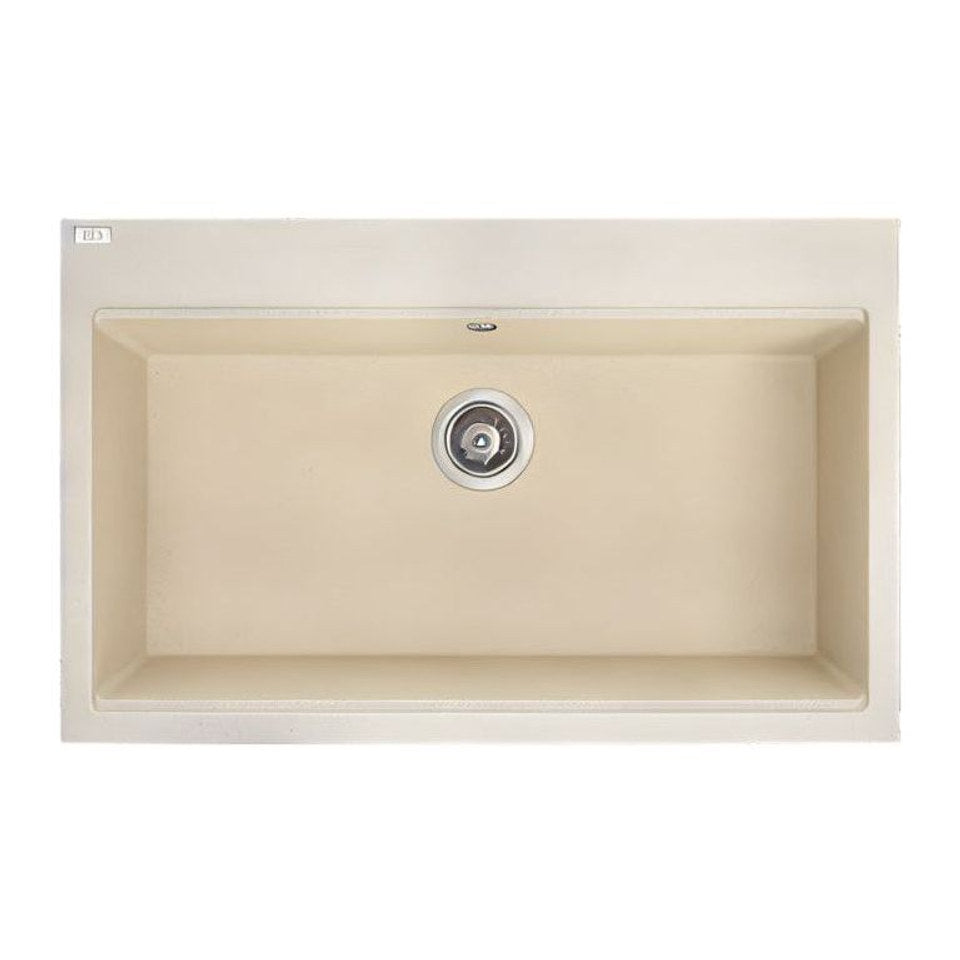 Laveo Tau 800 Granite Composite Kitchen Sink 1 Bowl - Jasmine