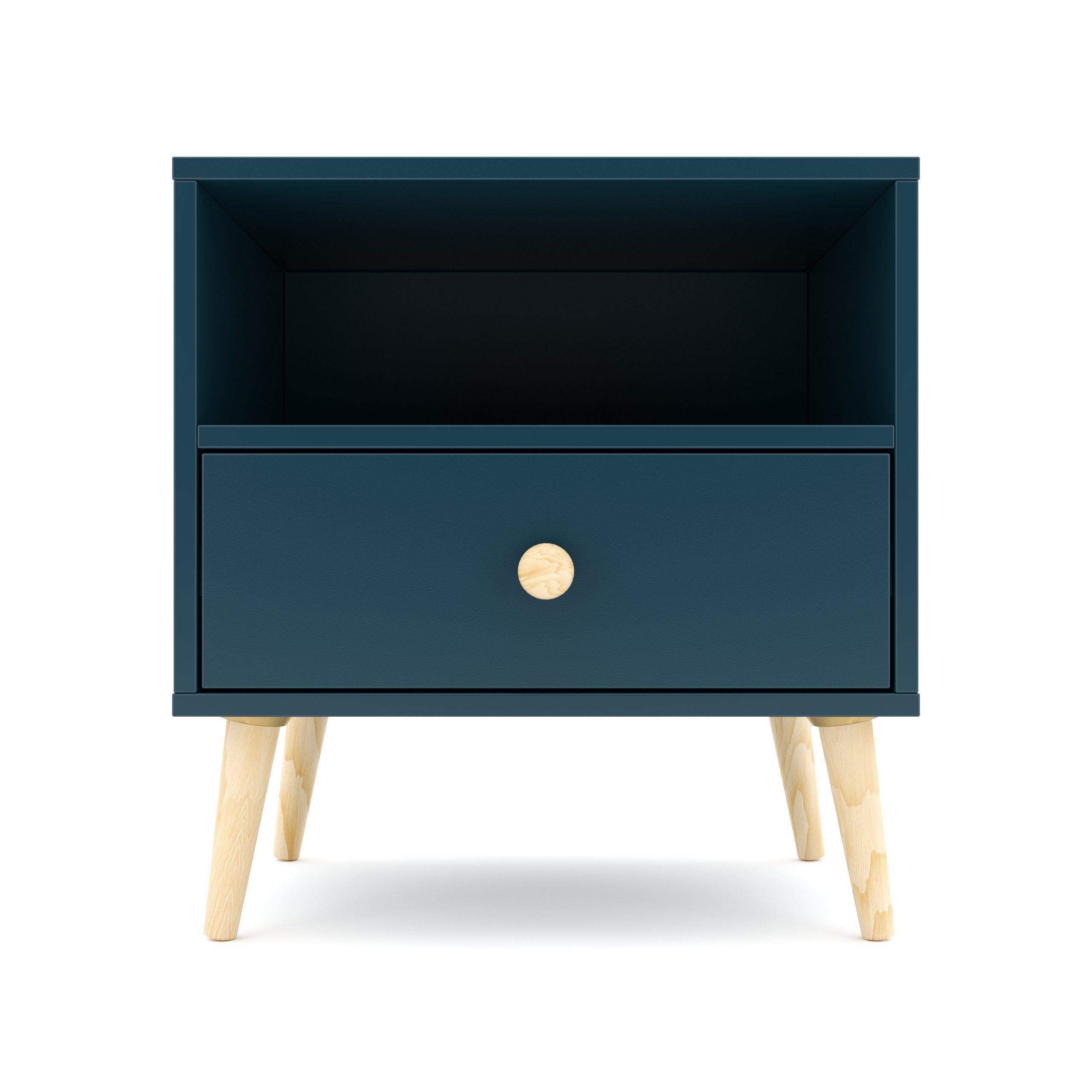 BAM! Impression One Drawer Bedside Table - Petrol Blue