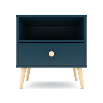 BAM! Impression One Drawer Bedside Table - Petrol Blue