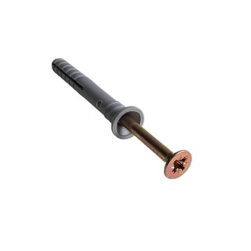 NT TOOLS Nail-In Anchor (Wall Plug & Screw) 6x50mm Bulk Pack of 100