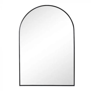 Woodly Mirror, Arched, Black Frame, 600mm x 900mm