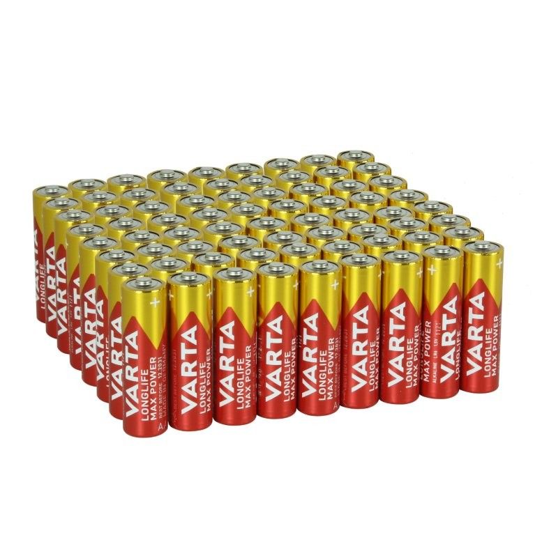 LONGLIFE MAX POWER BATTERIES AA BULK PACK 80PCS