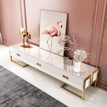 GOF Furniture – Azania White Plasma Stand