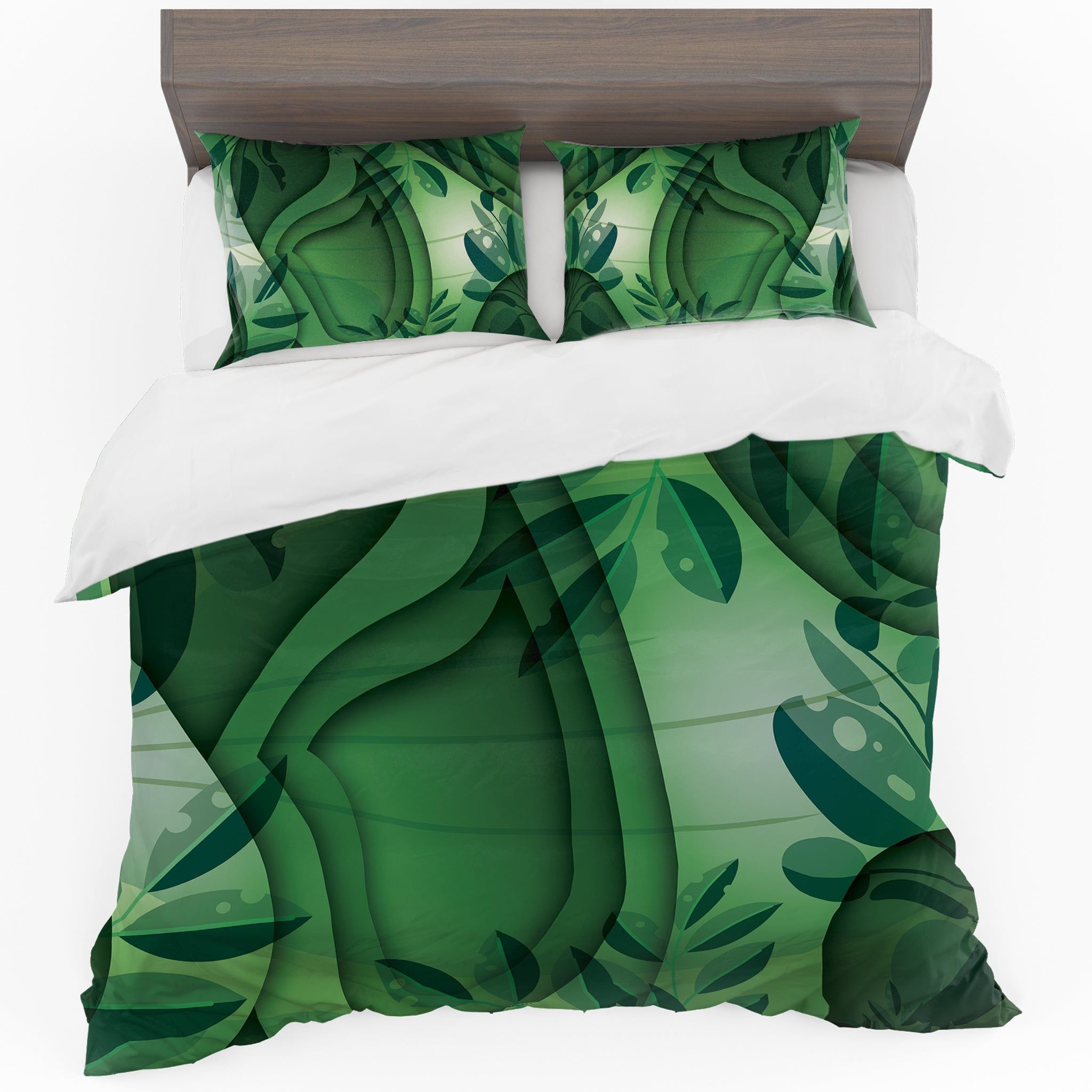 Abstract Green Duvet Cover Set King