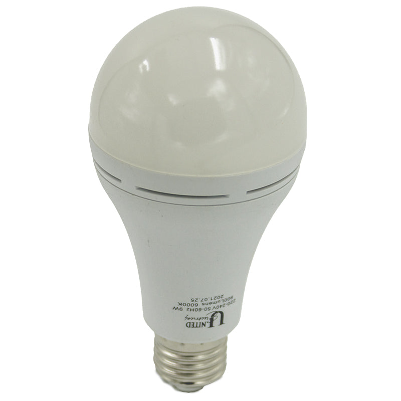 UNITED ELECTRICAL 9 Watt E27 Light Bulb Cool White With Day And Night Sensor