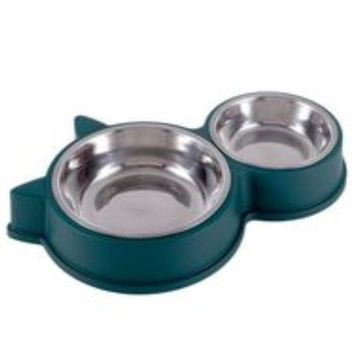 Stainless Steel Pet Bowls-green
