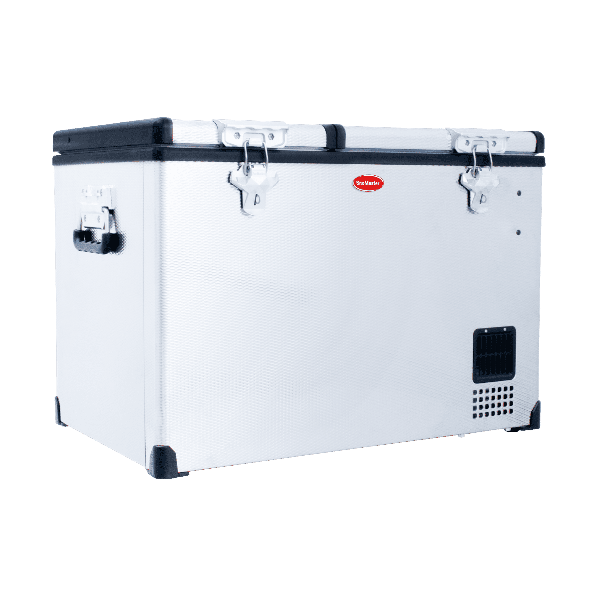 SnoMaster - 56L Dual Compartment Portable Fridge/Freezer AC/DC - Stainless Steel (SMDZ-CL56D)