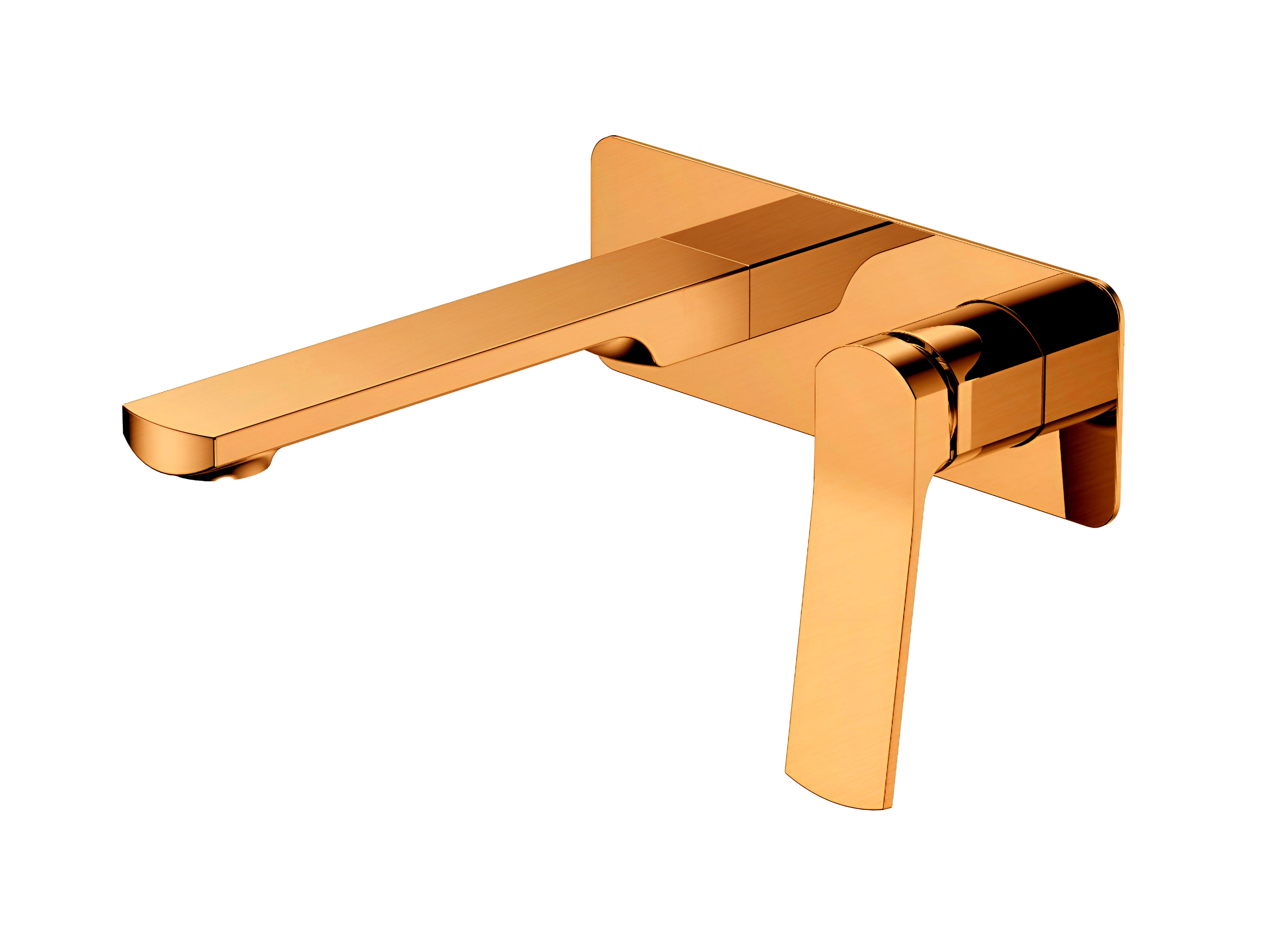 Verona Wall Basin Mixer With Spout Premio - Brushed Rose Gold