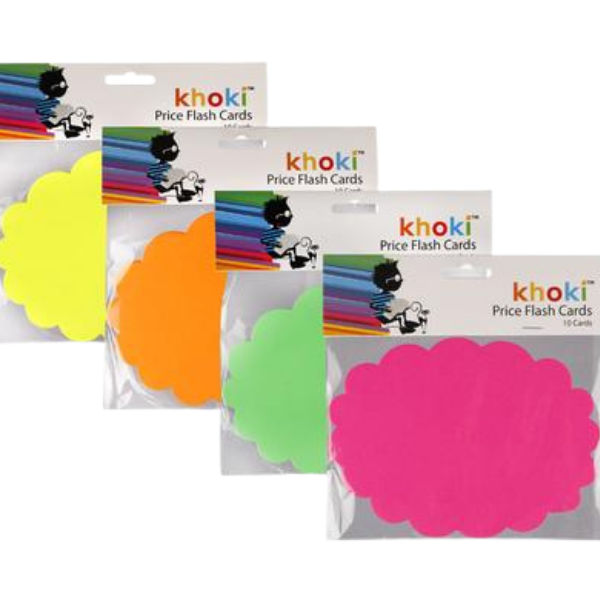 Price Flash 17x11cm 10PCS per pack Assorted Colours - 4 packs