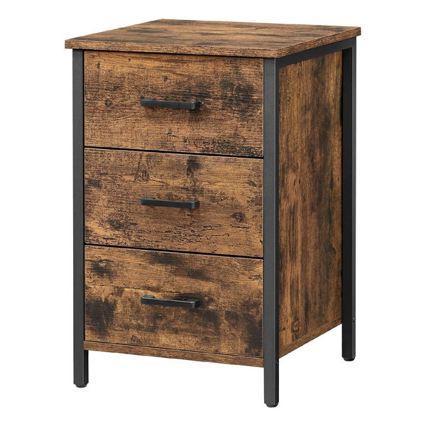 3 DRAWER BEDSIDE END TABLE
