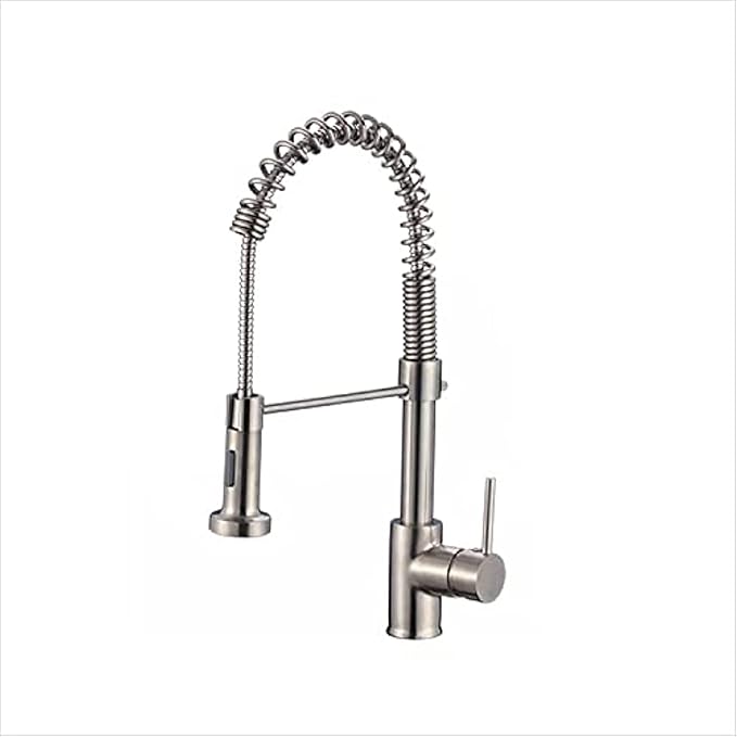 Stainless Steel Pull out Kitchen Faucet with Sprayer Single Handle