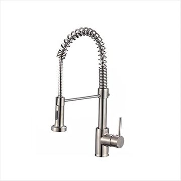 Stainless Steel Pull out Kitchen Faucet with Sprayer Single Handle