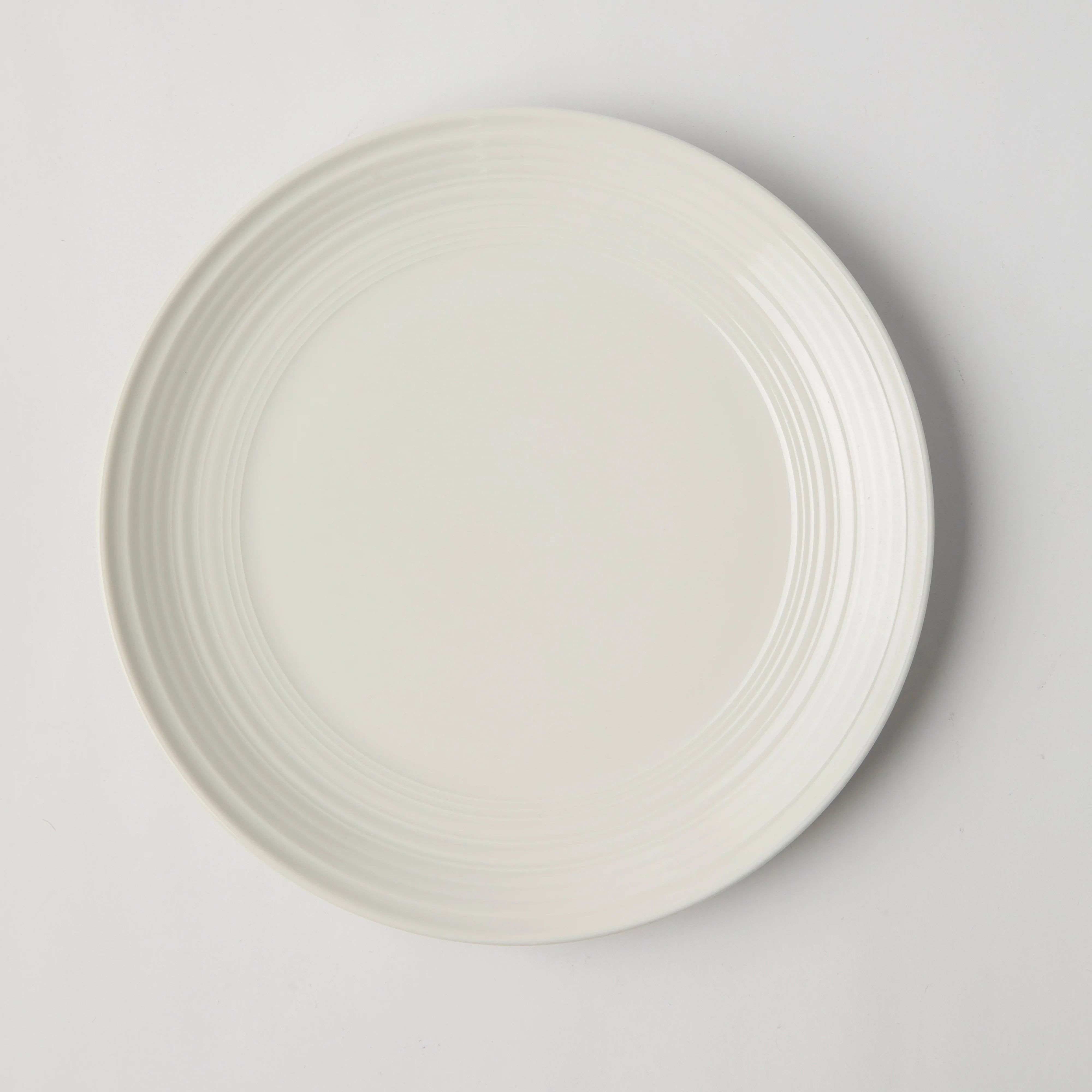 Jenna Clifford - Embossed Lines Cream White Side Plate Set of 4
