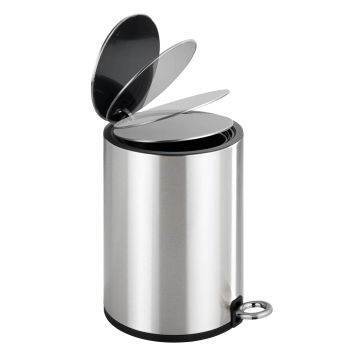 WENKO - 3L PEDAL BIN - MONZA - EASY-CLOSE - STAINLESS STEEL SHINY
