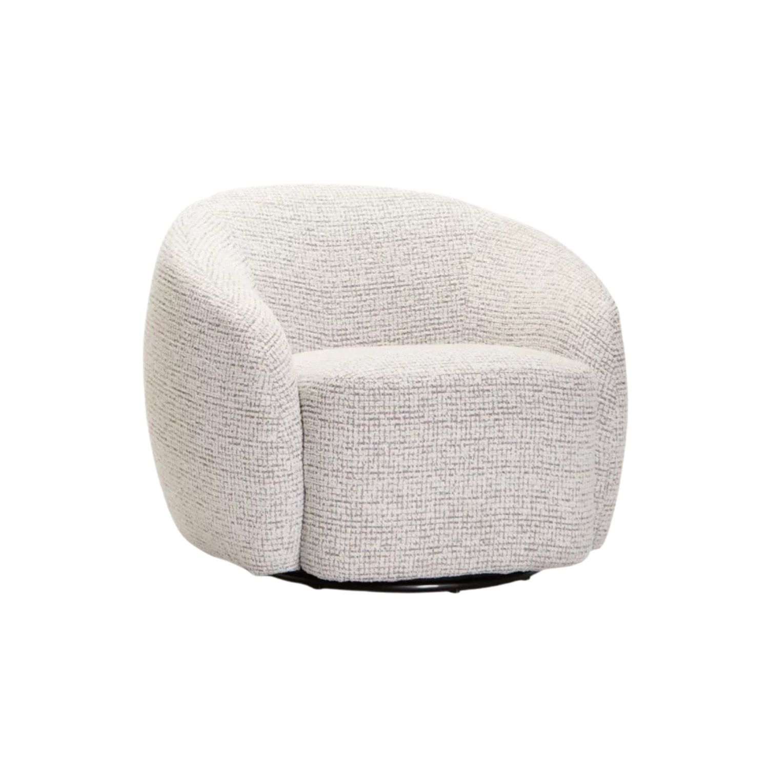 Light Grey Fabric Swivel Chair