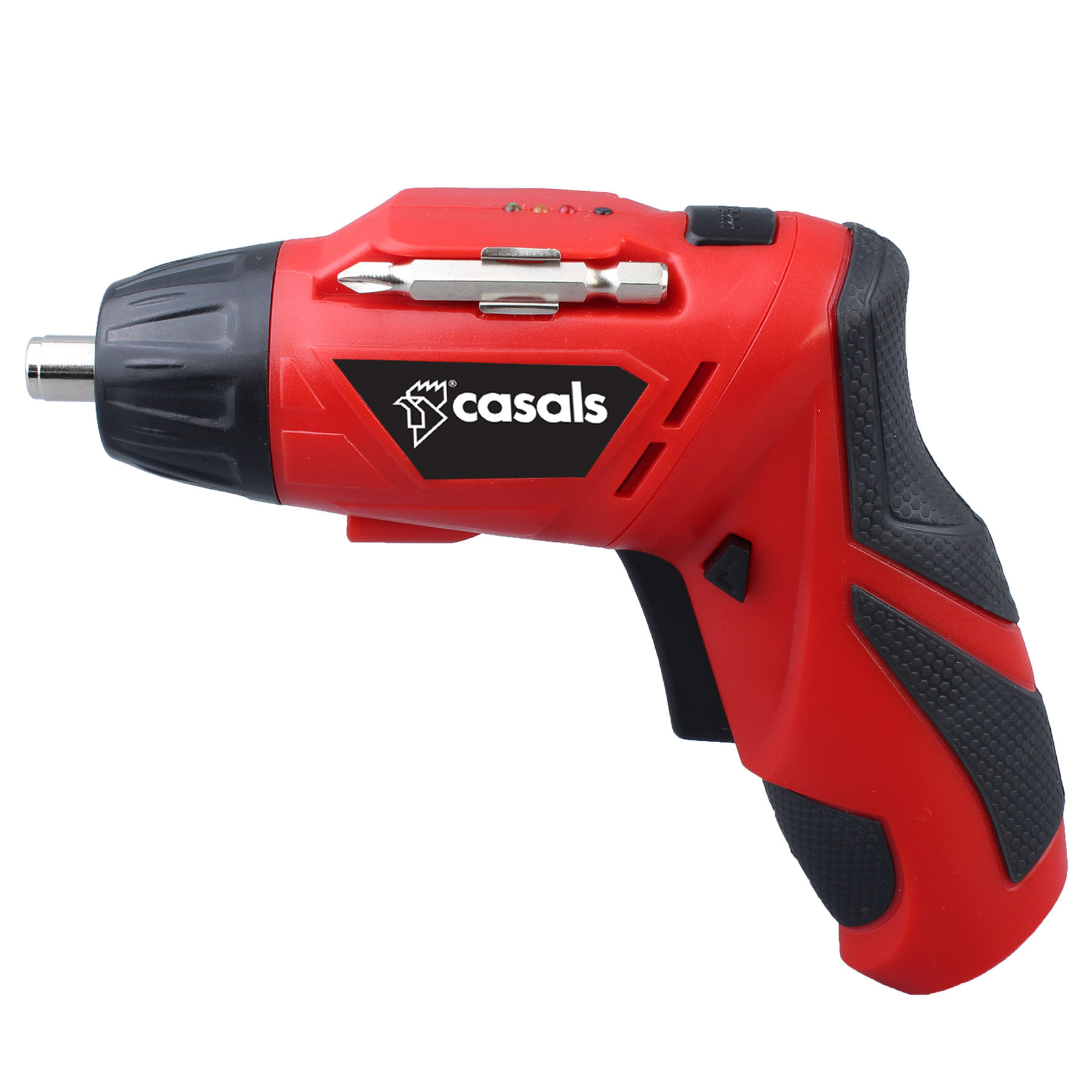 Casals Screwdriver Cordless Rechargeable 12 Piece Set Plastic Red 6.35mm 3.6V