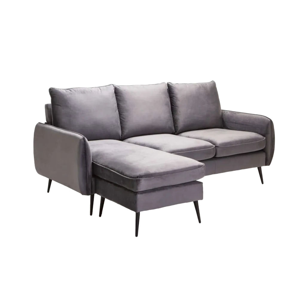 Vividitto - Subiya Fabric Corner Chaise - Grey